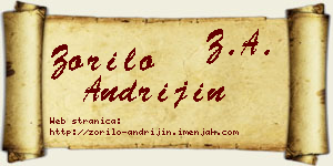 Zorilo Andrijin vizit kartica